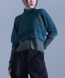 kOhAKU | 『フェイクレイヤードリブニット』(ニット/セーター)