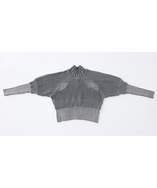 kOhAKU（コハク）の「『フェイクレイヤードリブニット』（ニット/セーター・レディース・ブルーグリーン/グレー・1/2）」の14枚目の写真