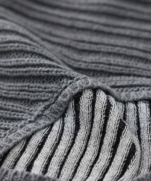 kOhAKU（コハク）の「『フェイクレイヤードリブニット』（ニット/セーター・レディース・ブルーグリーン/グレー・1/2）」の8枚目の写真