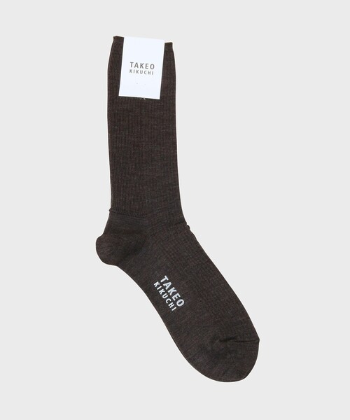 TAKEO KIKUCHI（タケオキクチ）の「ウール混リブソックス（ソックス/靴下・メンズ・ブルー系その他/ダークグレー/ボルドー・00）」の4枚目の写真