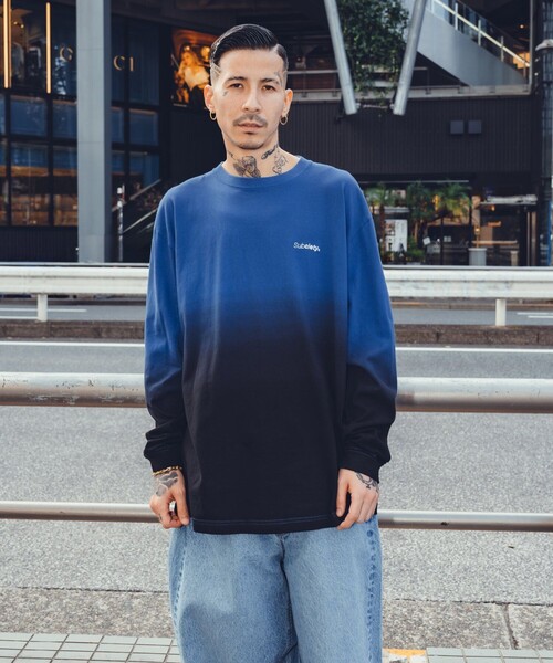 Subciety(サブサエティ)の「Gradation tee L/S(Tシャツ/カットソー・メンズ・ブラック/ブルー・SMALL/MEDIUM/LARGE/X-LARGE)」の14枚目の写真