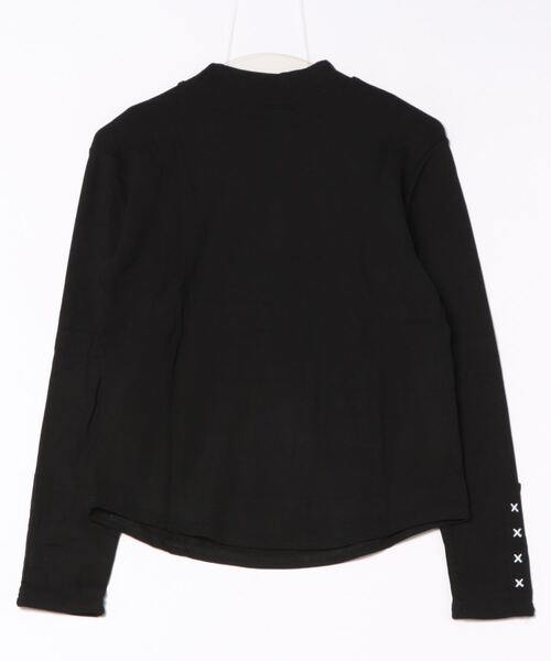 aimoha(アイモハ)の「ステッチスリーブハイネックトップス(Tシャツ/カットソー・レディース・ホワイト/ワインレッド/ブラック/チョコ/カーキ/グレー・FREE)」の7枚目の写真