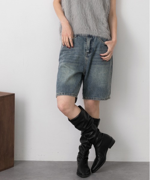 ad thie(アドティエ)の「ギャザー ロングブーツ(ブーツ・レディース・ダークブラウン/ブラック・MEDIUM/LARGE)」の7枚目の写真