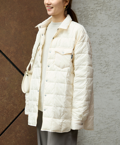 FRAMeWORK（フレームワーク）の「TAION/タイオン W POCKET DOWN シャツ（ダウンジャケット/コート・レディース・ホワイト/ライトグレー・FREE）」の15枚目の写真