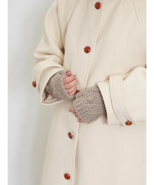 Samansa Mos2（サマンサ モスモス）の「ぽこぽこアームウォーマー（手袋・レディース・モカ/オフホワイト・F）」の7枚目の写真