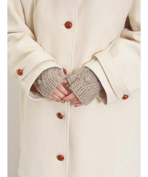 Samansa Mos2（サマンサ モスモス）の「ぽこぽこアームウォーマー（手袋・レディース・モカ/オフホワイト・F）」の8枚目の写真