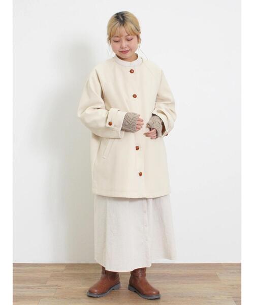 Samansa Mos2（サマンサ モスモス）の「ぽこぽこアームウォーマー（手袋・レディース・モカ/オフホワイト・F）」の10枚目の写真