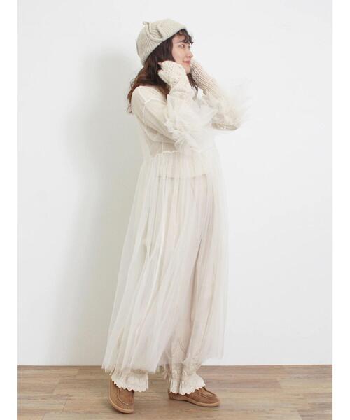 Samansa Mos2（サマンサ モスモス）の「ぽこぽこアームウォーマー（手袋・レディース・モカ/オフホワイト・F）」の11枚目の写真