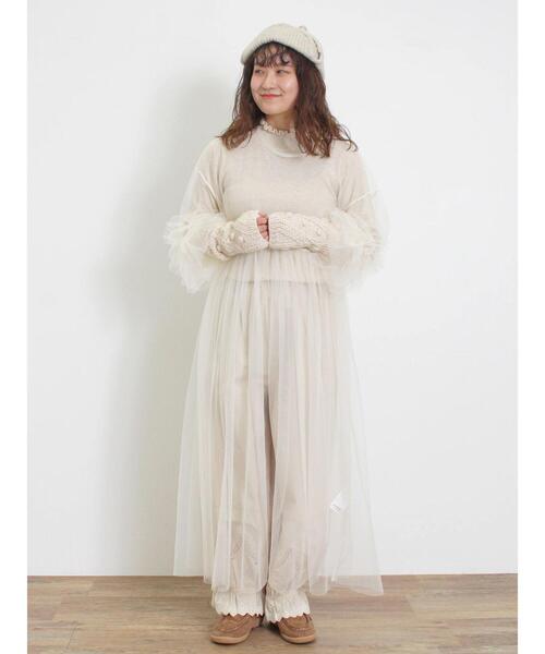 Samansa Mos2（サマンサ モスモス）の「ぽこぽこアームウォーマー（手袋・レディース・モカ/オフホワイト・F）」の12枚目の写真