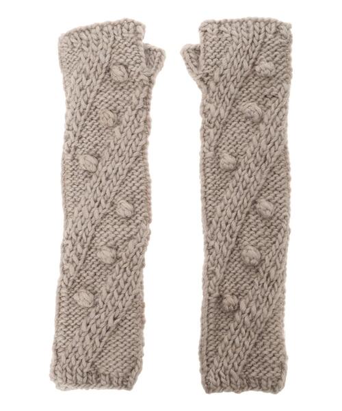 Samansa Mos2（サマンサ モスモス）の「ぽこぽこアームウォーマー（手袋・レディース・モカ/オフホワイト・F）」の15枚目の写真