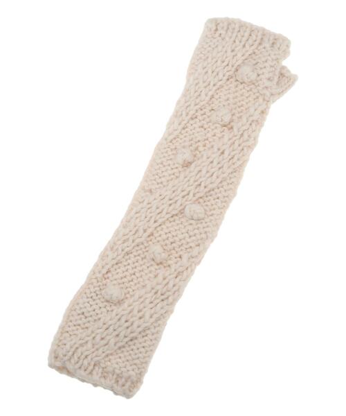 Samansa Mos2（サマンサ モスモス）の「ぽこぽこアームウォーマー（手袋・レディース・モカ/オフホワイト・F）」の16枚目の写真