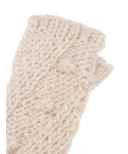 Samansa Mos2（サマンサ モスモス）の「ぽこぽこアームウォーマー（手袋・レディース・モカ/オフホワイト・F）」の18枚目の写真