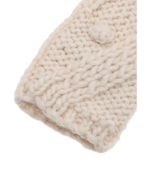 Samansa Mos2（サマンサ モスモス）の「ぽこぽこアームウォーマー（手袋・レディース・モカ/オフホワイト・F）」の20枚目の写真