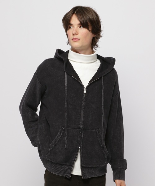 【美品✨】ブリーフィング　ニットジャケット　パーカー　XL ジップ　ブラック　黒 セール】3.3 Field Trip／ピグメントニットパーカー（パーカー）｜3.3