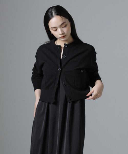 NANO universe（ナノユニバース）の「吸湿発熱マシンウォッシャブルニットカーディガン（ニット/セーター・レディース・アイボリー/レッド/ブラック・FREE）」の20枚目の写真