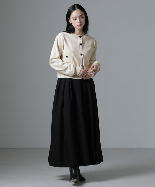 NANO universe（ナノユニバース）の「吸湿発熱マシンウォッシャブルニットカーディガン（ニット/セーター・レディース・アイボリー/レッド/ブラック・FREE）」の17枚目の写真