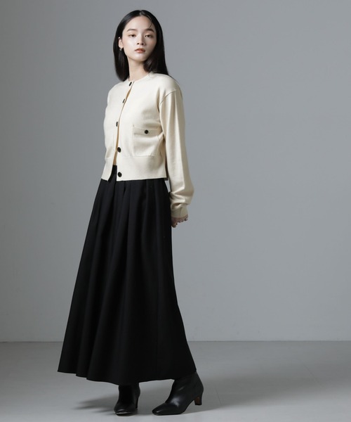 NANO universe（ナノユニバース）の「吸湿発熱マシンウォッシャブルニットカーディガン（ニット/セーター・レディース・アイボリー/レッド/ブラック・FREE）」の18枚目の写真