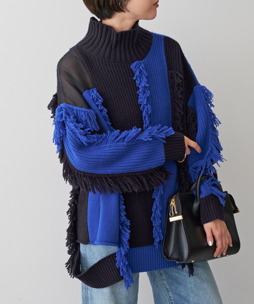 【セール】STUMBLY / スタンブリー Sheer Combi Vibration Knits 535-4270007(ニット/セーター)|Spick & Span(スピックアンドスパン)