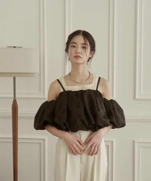 moi tytto（モイテュット）の「ランダムニットタンク（タンクトップ・レディース・ナチュラル/ブラック/ブラウン・FREE）」の7枚目の写真