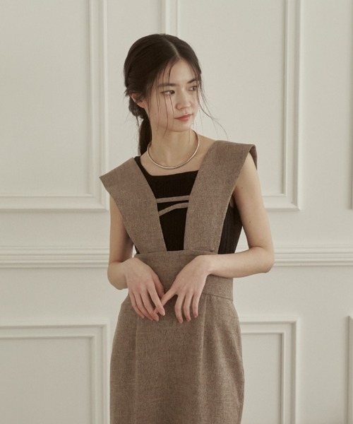 moi tytto（モイテュット）の「ランダムニットタンク（タンクトップ・レディース・ナチュラル/ブラック/ブラウン・FREE）」の9枚目の写真