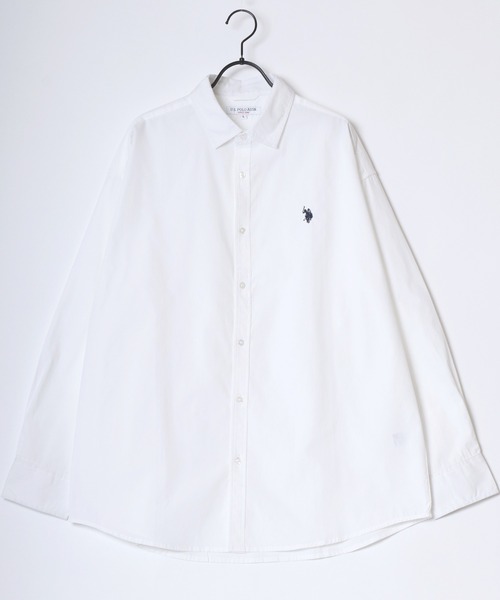 U.S. POLO ASSN.(ユーエスポロアッスン)の「U.S. POLO ASSN./ユーエスポロアッスン オーバーサイズ 無地 ストライプ チェック ロゴ ワンポイント刺繍 レギュラーカラー 長袖シャツ/レディース メンズ(シャツ/ブラウス・メンズ・ブルー系その他/ホワイト/ホワイト系その他/ブラック/ライトブルー/ブルー系その他2/ブルー系その他3/ブラック系その他・M/L/LL)」の17枚目の写真