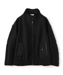 シルクウール ジップアップブルゾン