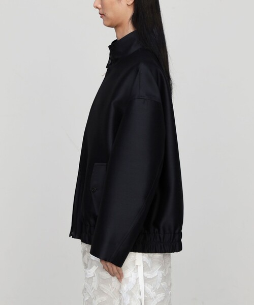 TOMORROWLAND / 25aw/ブルゾン/FREE/シルク/BLK/シルクウール ジップアップブルゾン TOMORROWLAND .B（トゥモローランドビー）の「シルクウール ジップ