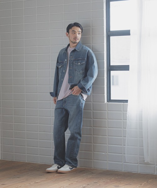 セール】[セットアップ可]ヴィンテージライクデニムパンツ（デニム