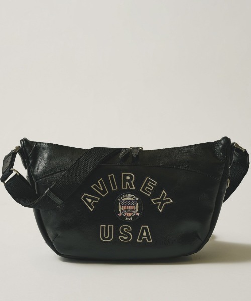 VARSITY LEATHER SHOULDER BAG/バーシティーレザーショルダーバッグ