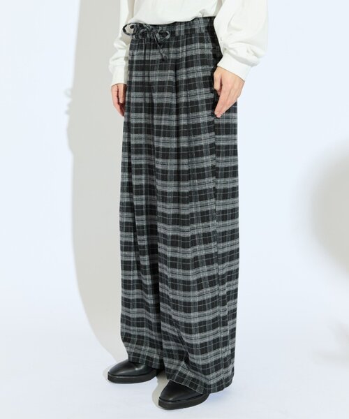 Lui's(ルイス)の「【Neucon/ニューコン】チェックワイドストレートイージースラックス(その他パンツ・メンズ・ブラウン/ブラック・2/1)」の11枚目の写真