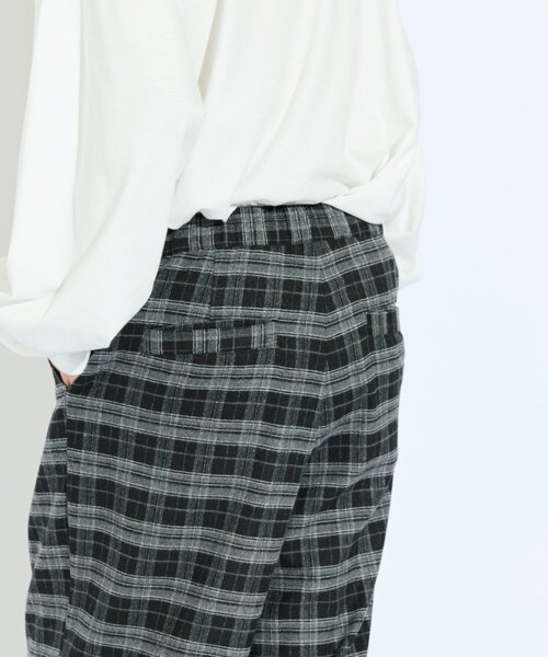 Lui's(ルイス)の「【Neucon/ニューコン】チェックワイドストレートイージースラックス(その他パンツ・メンズ・ブラウン/ブラック・2/1)」の14枚目の写真