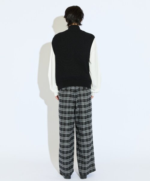 Lui's(ルイス)の「【Neucon/ニューコン】チェックワイドストレートイージースラックス(その他パンツ・メンズ・ブラウン/ブラック・2/1)」の21枚目の写真