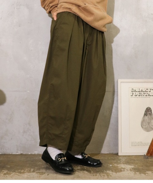 HARVESTY（ハーベスティ）の「HARVESTY / ハーベスティー CIRCUS PANTS COMA COTTON GARBERDINE CLOTH サーカスパンツ ギャバジン（その他パンツ・レディース・ブラック/オリーブ/ベージュ・1/0/2）」の8枚目の写真