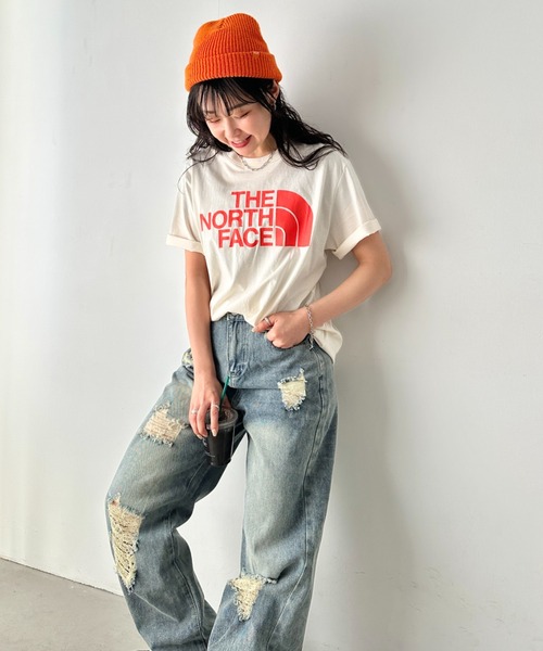 THE NORTH FACE(ザノースフェイス)の「国内未発売 USモデル THE NORTH FACE(ザ・ノースフェイス)/オーバーサイズ ハーフドーム ロゴTシャツ/M S/S HALF DOME TEE(Tシャツ/カットソー・レディース・ブルー/グレー/ブラック/カーキ/ホワイト/アイボリー/ライトブルー・L/S/XL/M)」の20枚目の写真
