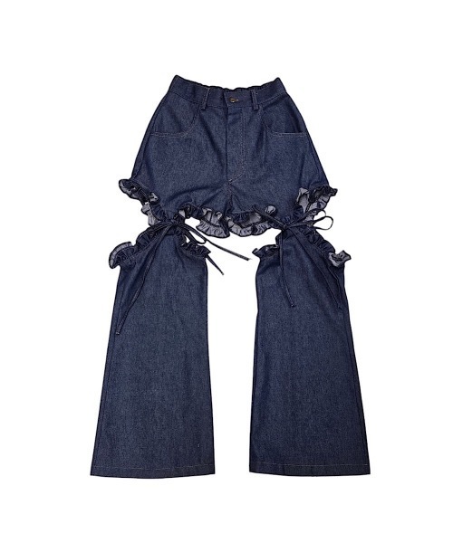 lilLilly（リルリリー）の「ハートポケットデニムパンツ（デニムパンツ・レディース・ブルー/ブラック/インディゴブルー・FREE）」の17枚目の写真