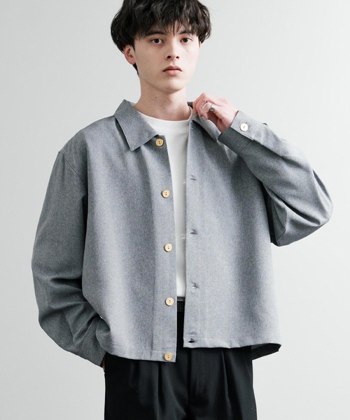 Rocky Monroe(ロッキーモンロー)の「日本製 国産 ポリトロ&総柄ヴィンテージフラワーゴールドボタンショート丈シャツジャケット(シャツ/ブラウス・メンズ・レッド/ネイビー/ブラック/グレー・M/L)」の10枚目の写真