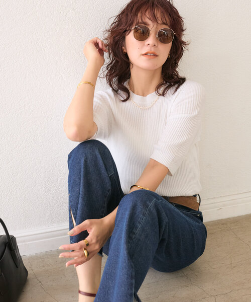 RIVE DROITE（リヴドロワ）の「【こなれ感を演出】メタルフレームサングラス（サングラス・レディース・ブラウン/シルバー・FREE）」の3枚目の写真