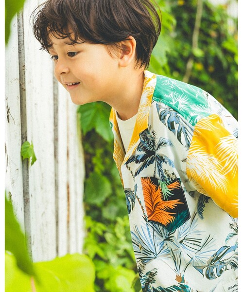 BEAMS mini（ビームスミニ）の「プリント レーヨン シャツ 2025S?（90～150cm）（シャツ/ブラウス・キッズ・ブラック/その他・140/150/90/110/120/130/100）」の2枚目の写真