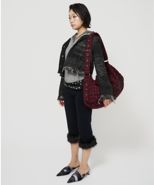 ブラウン ボストンバッグ ロゴ入り DTYYPE ショルダーバッグ バッグ ロゴ入りヴィンテージ風ボストン