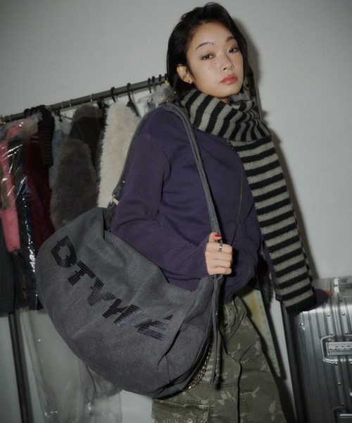 セール】ロゴ入りヴィンテージ風ボストンバッグ（ショルダーバッグ