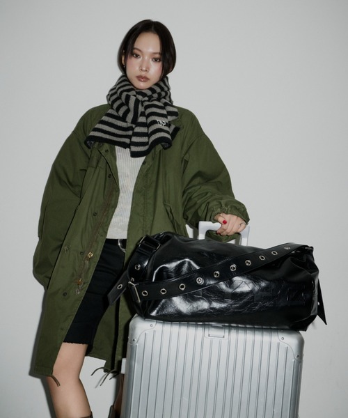 セール】ロゴ入りヴィンテージ風ボストンバッグ（ショルダーバッグ