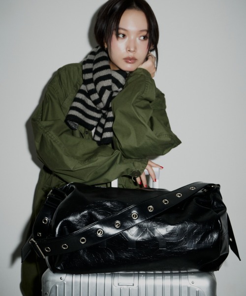 ロゴ入りヴィンテージ風ボストンバッグ（ショルダーバッグ）｜DTYYPE