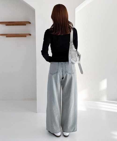 フロントギャザーZIPカットソー 322127（Tシャツ/カットソー