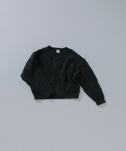 ROSE BUD(ローズバッド)の「ケーブルニット(ニット/セーター・レディース・ブルー/ベージュ/ブラック・ONE SIZE)」の11枚目の写真