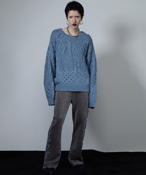 ROSE BUD(ローズバッド)の「ケーブルニット(ニット/セーター・レディース・ブルー/ベージュ/ブラック・ONE SIZE)」の20枚目の写真