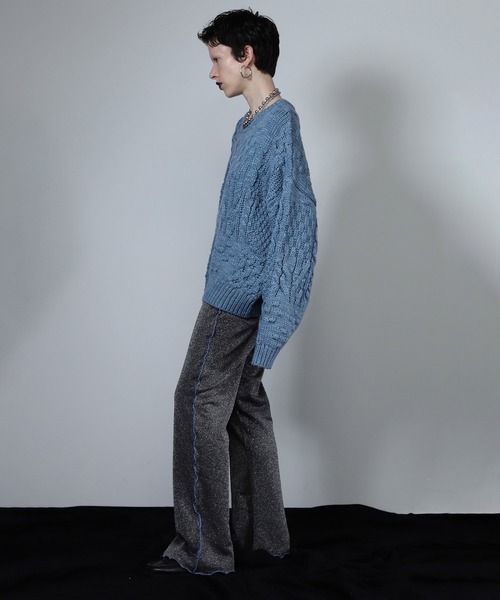ROSE BUD(ローズバッド)の「ケーブルニット(ニット/セーター・レディース・ブルー/ベージュ/ブラック・ONE SIZE)」の21枚目の写真