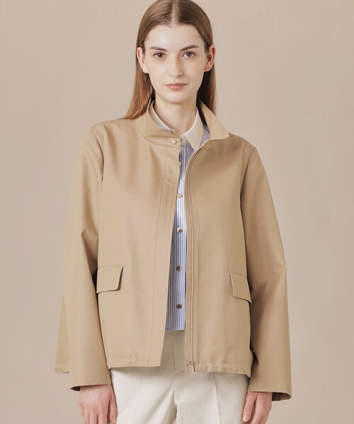 MACKINTOSH LONDON（マッキントッシュ ロンドン）の「ハイブリッドギャバジンスタンドカラーブルゾン（ブルゾン・レディース・ネイビー/ベージュ・40/38）」の2枚目の写真