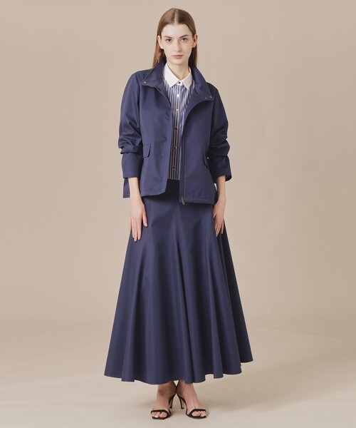 MACKINTOSH LONDON（マッキントッシュ ロンドン）の「ハイブリッドギャバジンスタンドカラーブルゾン（ブルゾン・レディース・ネイビー/ベージュ・40/38）」の3枚目の写真