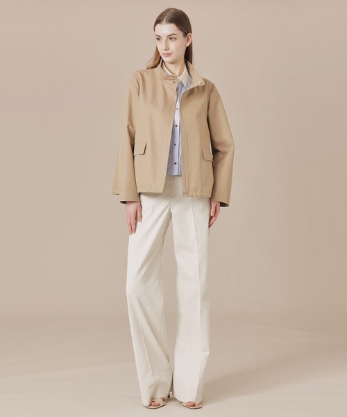 MACKINTOSH LONDON（マッキントッシュ ロンドン）の「ハイブリッドギャバジンスタンドカラーブルゾン（ブルゾン・レディース・ネイビー/ベージュ・40/38）」の4枚目の写真