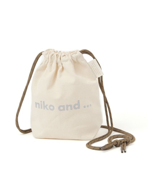 niko and...（ニコアンド）の「オリジナルニコロゴ巾着バッグ（ショルダーバッグ・レディース・ブラック/ホワイト・0）」の11枚目の写真